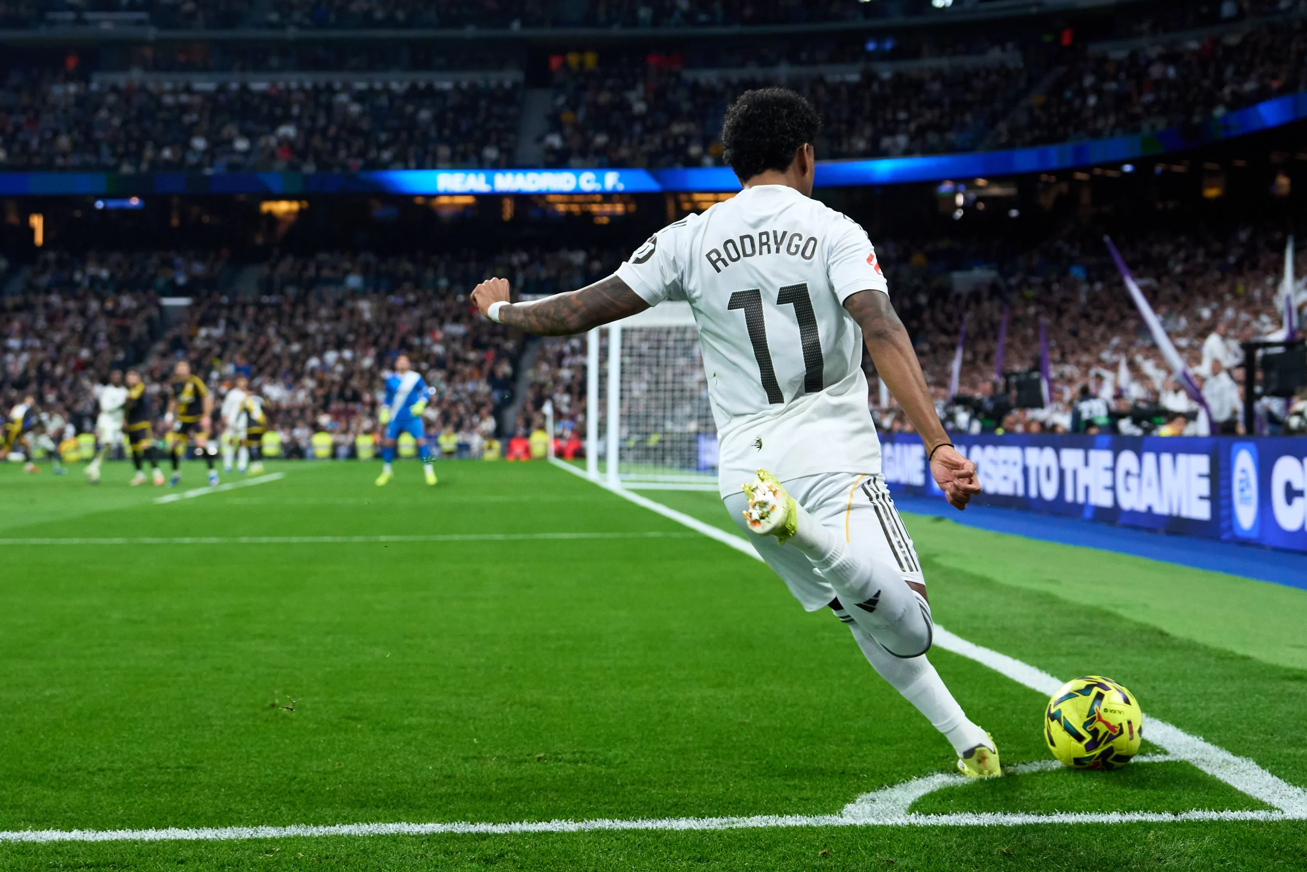Rodrygo, atacante do Real Madrid. (Photo by Angel Martinez/Getty Images)