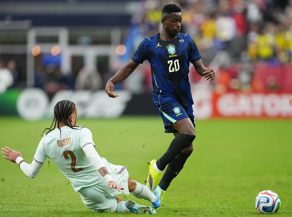 Luiz Henrique durante o amistoso internacional entre Brasil e França.  (Photo by Michael Owens/Getty Images)