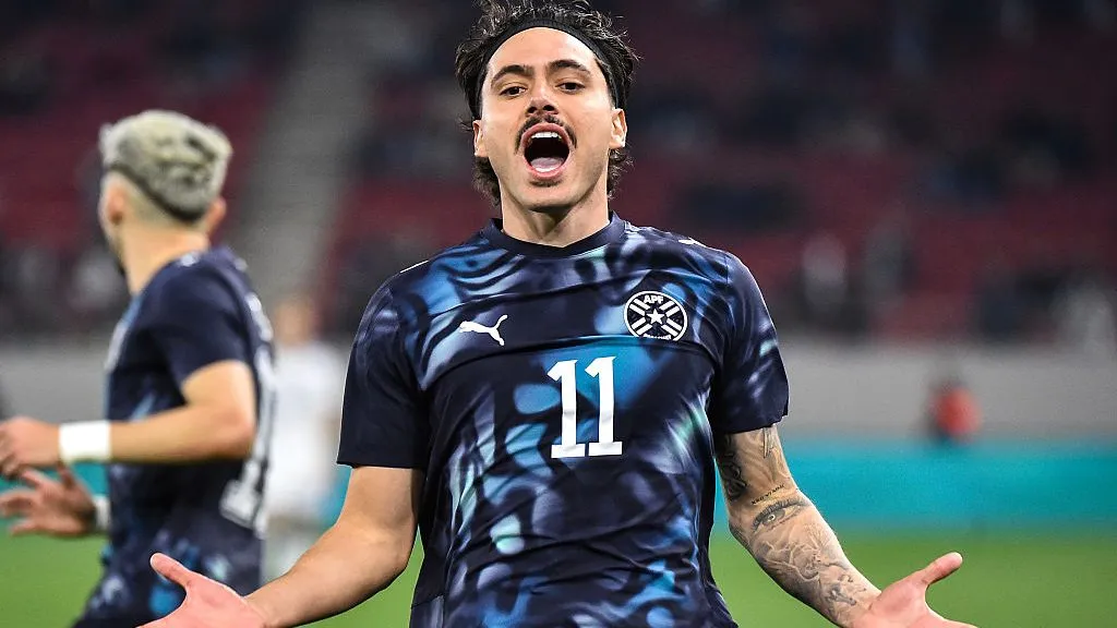 ATHENS, GREECE – MARCH 27: Mauricio of Paraguay reacts during an international friendly match between Greece and Paraguay on March 27, 2026 in Athens, Greece. (Photo by Milos Bicanski/Getty Images)