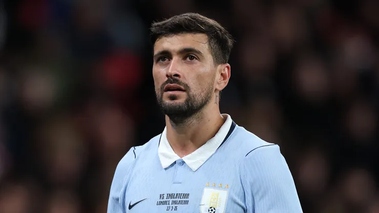 LONDON, ENGLAND - MARCH 27: Giorgian De Arrascaeta of Uruguay during the international friendly match between England and Uruguay at Wembley Stadium on March 27, 2026 in London, England. (Photo by Justin Setterfield/Getty Images)