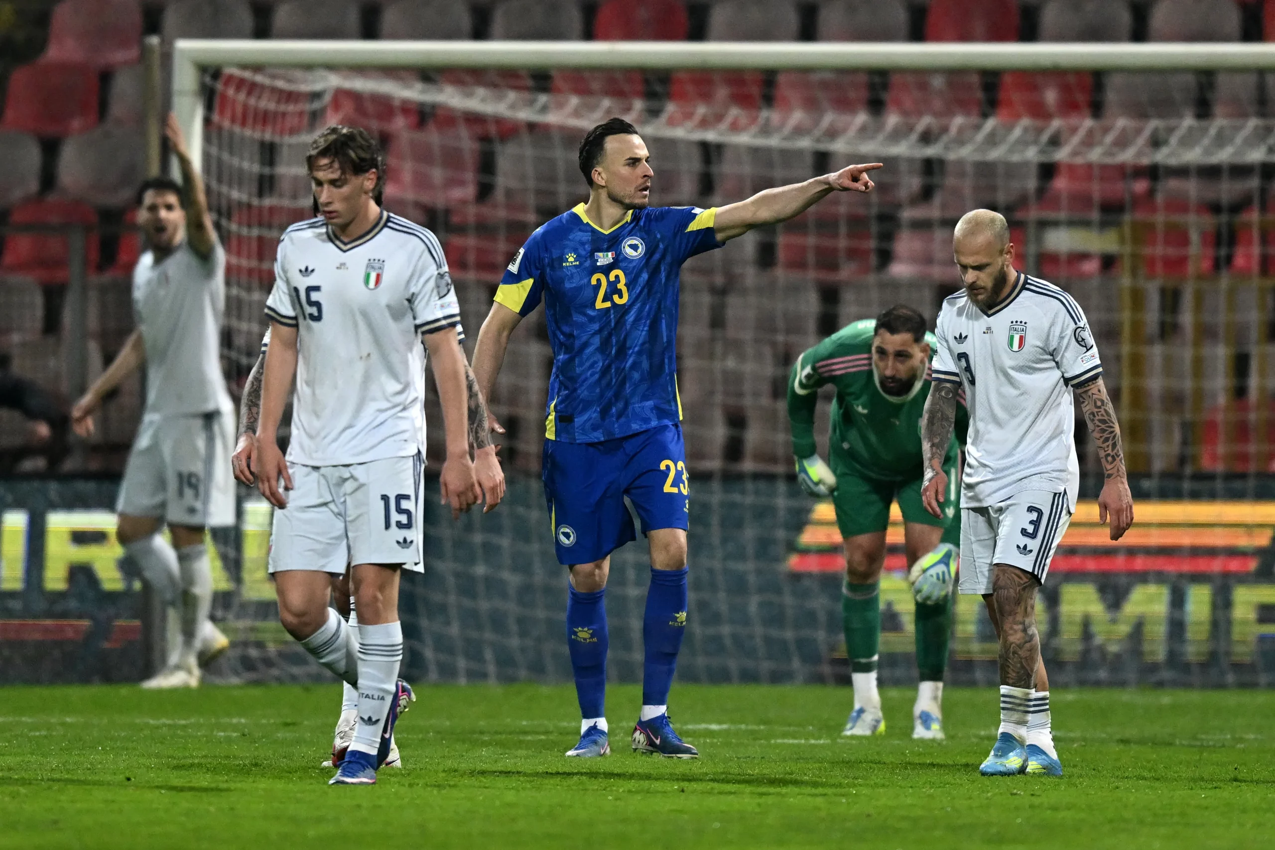 Itália perdeu para a Bósnia na repescagem e ficou de fora da Copa. Foto: Getty Images/Getty Images.