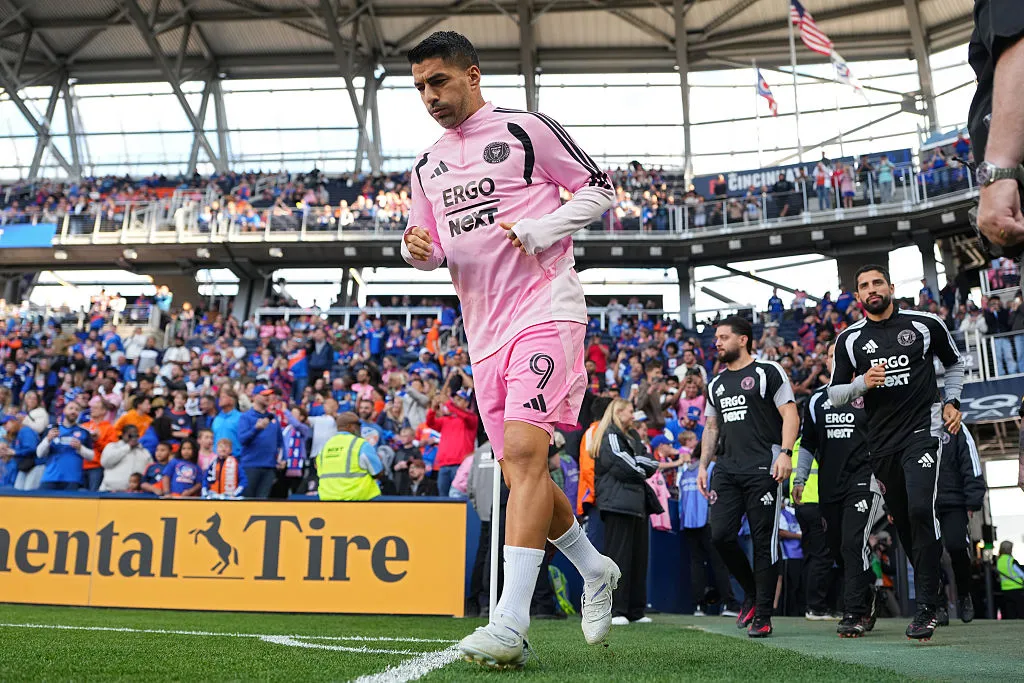 Luis Suárez, camisa 9 do Inter Miami. (Photo by Jeff Dean/Getty Images)