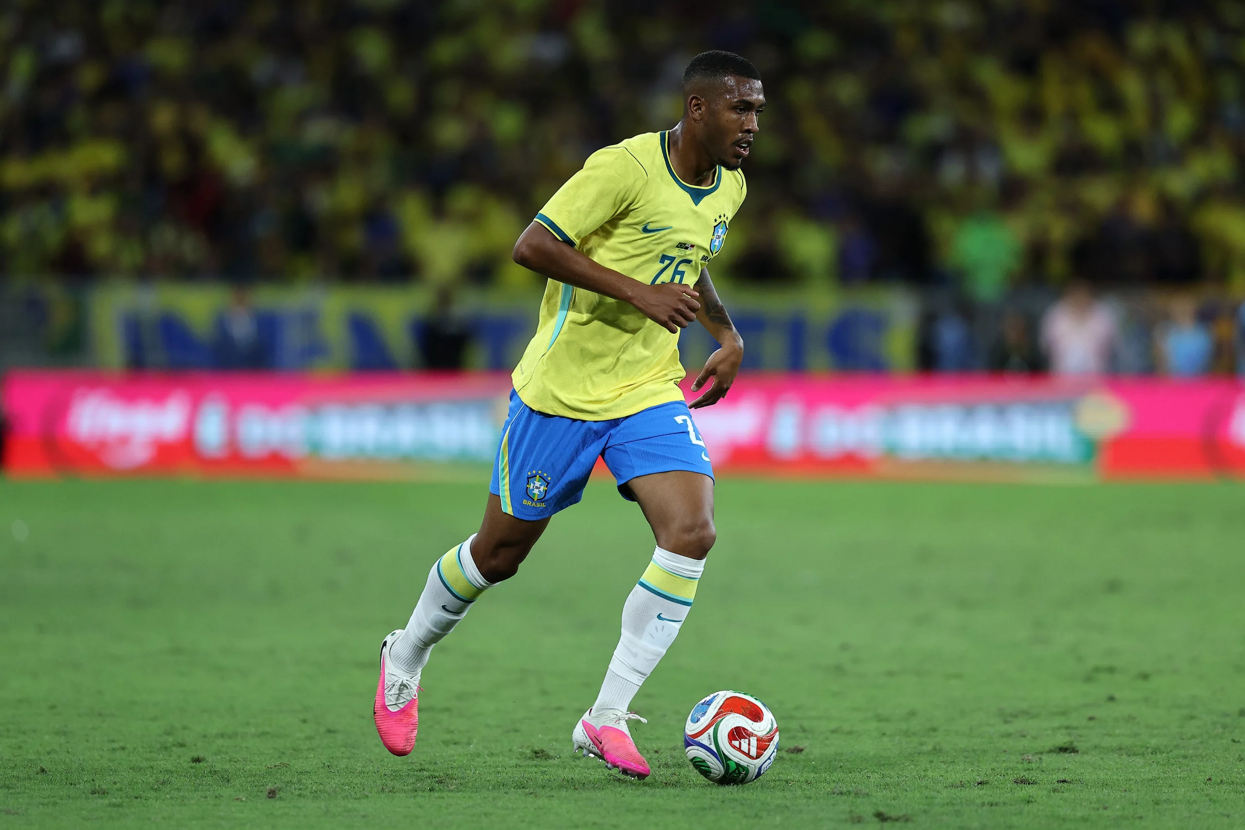 RIO DE JANEIRO, BRAZIL – MAY 31: Rayan of Brazil controls the ball during the international friendly match between Brazil and Panama at Maracana Stadium on May 31, 2026 in Rio de Janeiro, Brazil. (Photo by Wagner Meier/Getty Images)