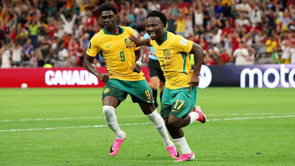 Nestory Irankunda comemora gol contra a Turquia – (Photo by Stu Forster/Getty Images)