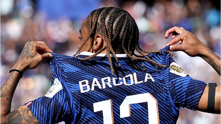 Barcola, atacante da França atuando na Copa do Mundo (Foto: Dan Mullan/Getty Images)