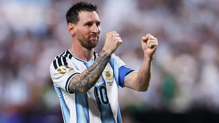 Messi em campo pela Argentina. (Photo by Michael Steele/Getty Images)