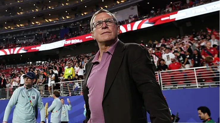 SANTA CLARA, CALIFORNIA - JUNE 16: Ralf Rangnick, Head Coach of Austria, is seen before the FIFA World Cup 2026 Group J match between Austria and Jordan at San Francisco Bay Area Stadium on June 16, 2026 in Santa Clara, California. (Photo by Stu Forster/Getty Images)