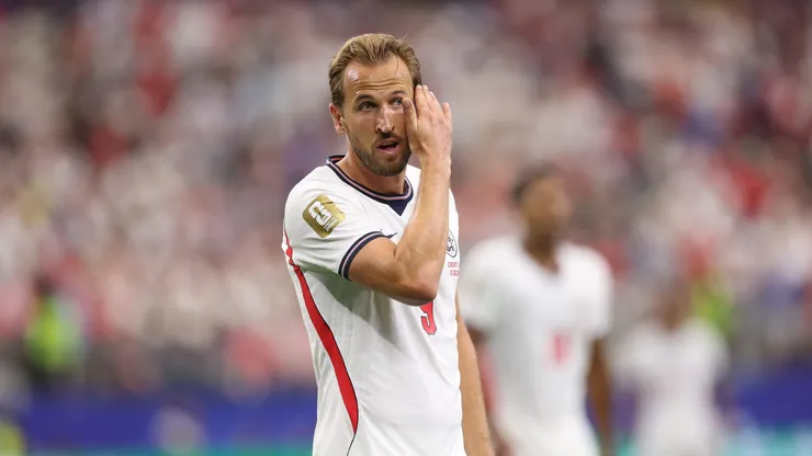 Harry Kane em ação na Copa do Mundo