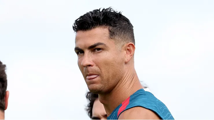Cristiano durante treinamento da Seleção de Portugal