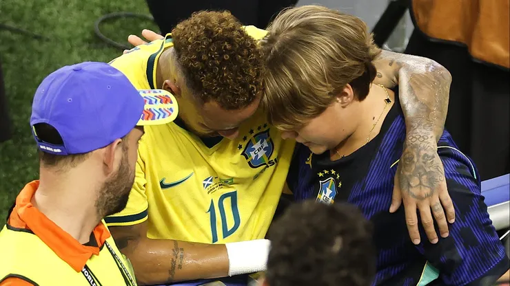 Davi Lucca encontrou Neymar ao final do jogo.