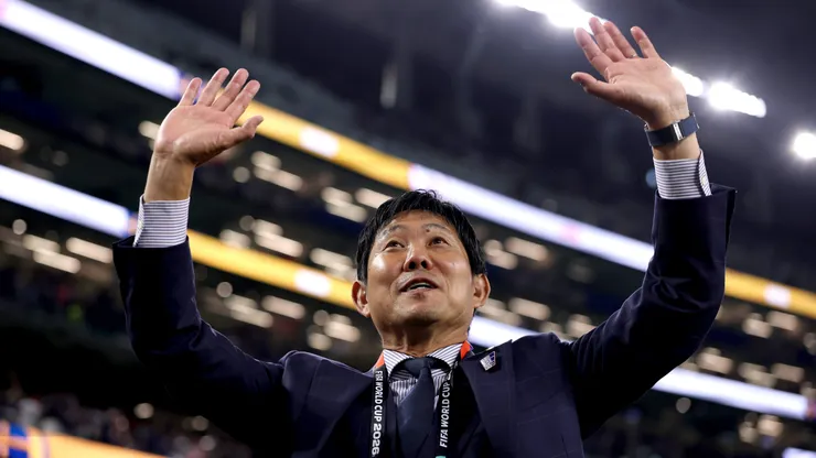 Moriyasu, técnico do Japão, projeta equílibrio contra o Brasil pela Copa do Mundo. Foto: Molly Darlington/Getty Images