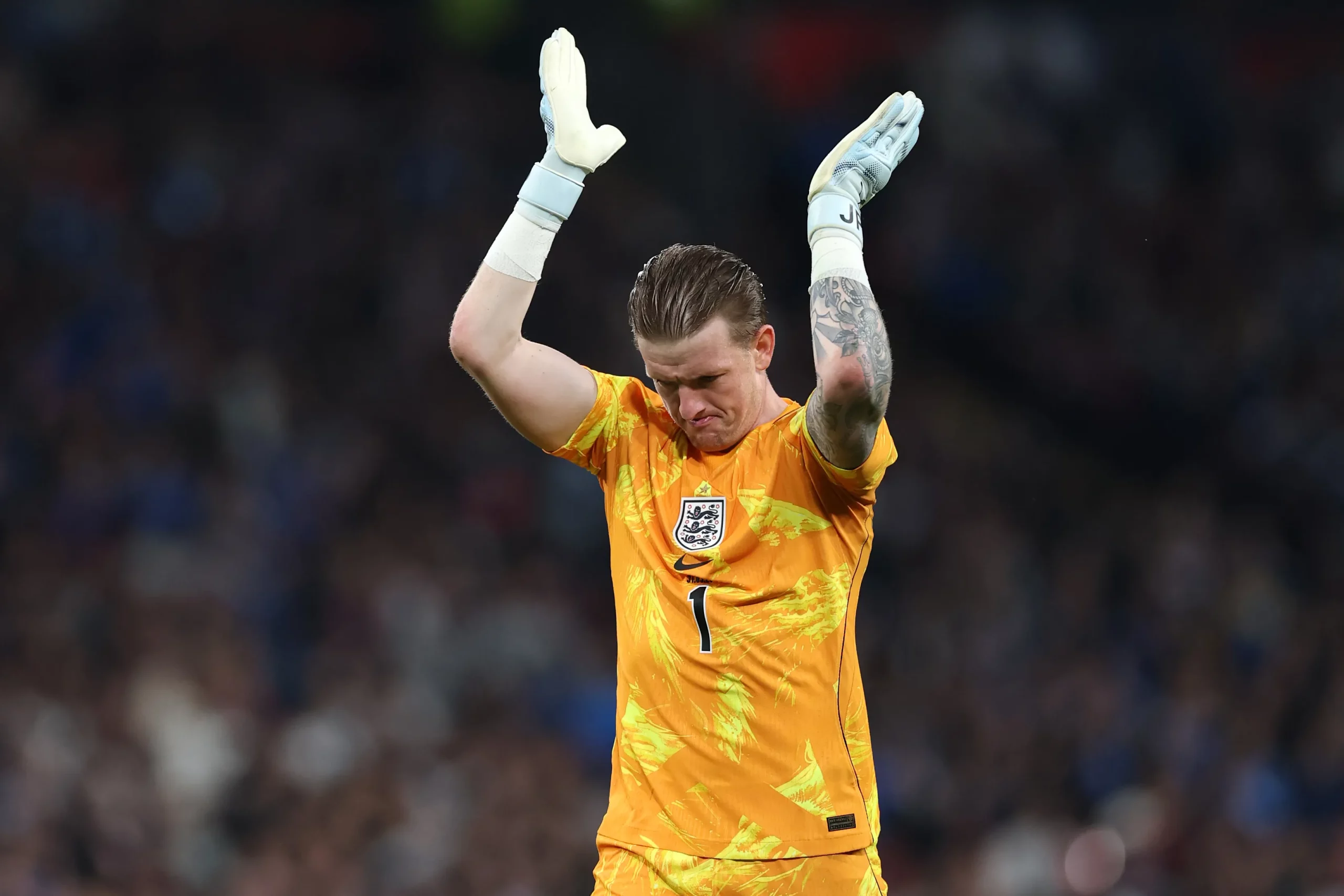 Jordan Pickford, goleiro da Inglaterra. Foto: Justin Setterfield/Getty Images