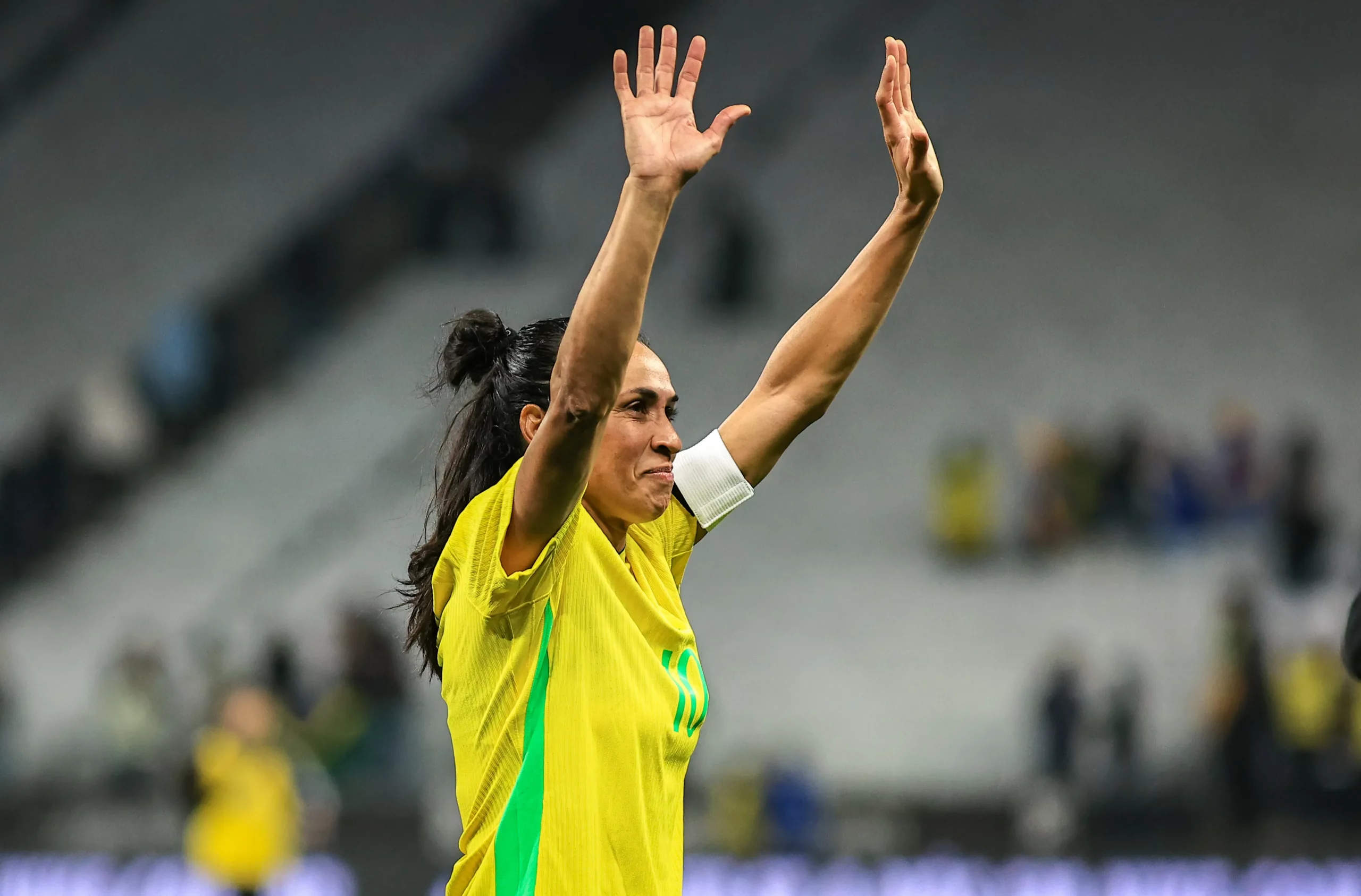 Marta durante amistoso na Arena Corinthians. Foto: Fabio Giannelli/AGIF