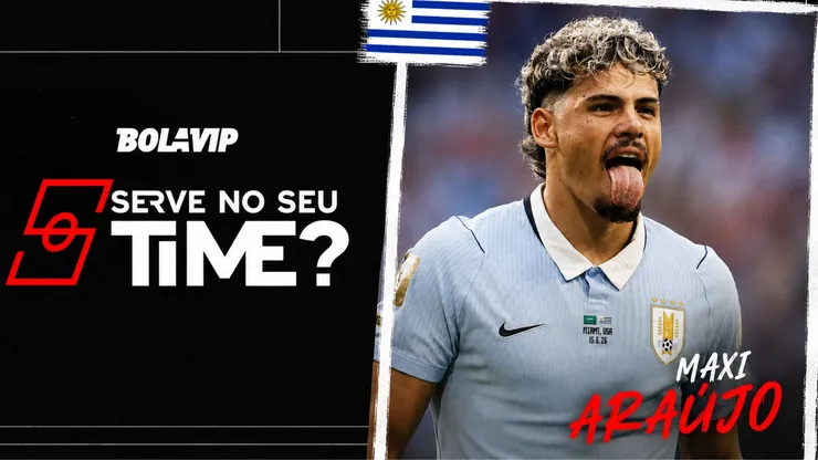 Maxi Araújo impede derrota do Uruguai na estreia. Foto: Alex Slitz/Getty Images/Arte Bolavip Brasil.