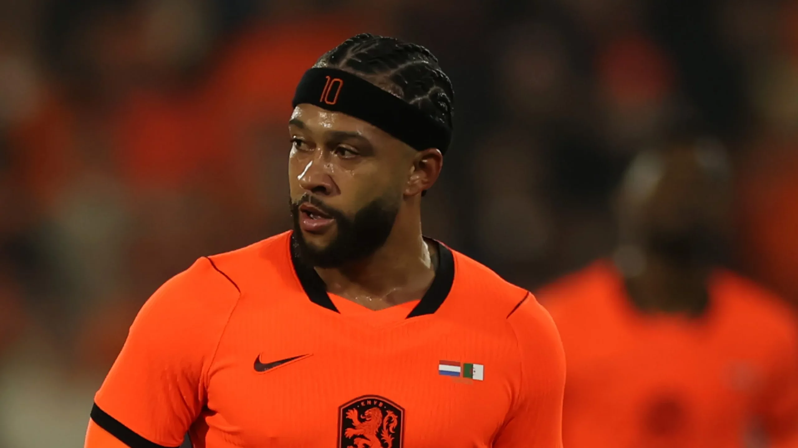Memphis Depay, atacante do Corinthians durante amistoso da Holanda