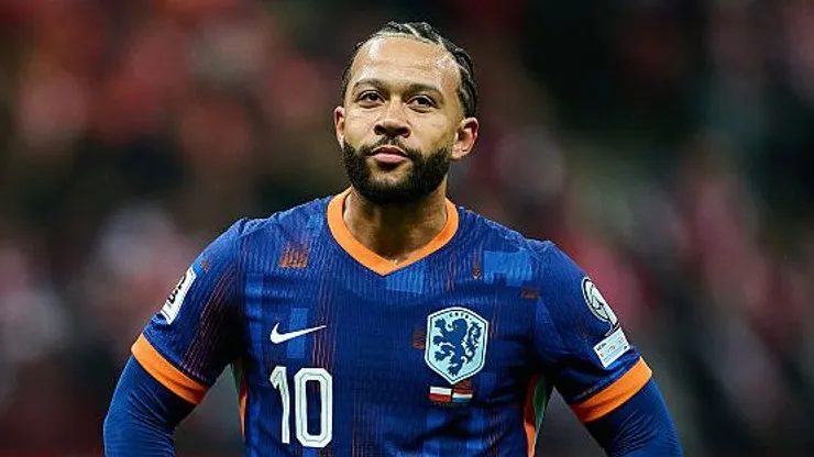 Memphis Depay atuando pela Holanda. (Photo by Rafal Oleksiewicz/Getty Images)
