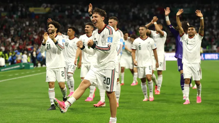 México comemora após a vitória contra a Tchéquia. (Photo by Lars Baron/Getty Images)