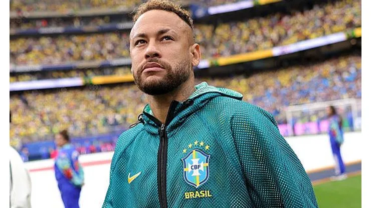 Neymar durante o duelo do Brasil contra o Japão - (Photo by Alex Slitz/Getty Images)