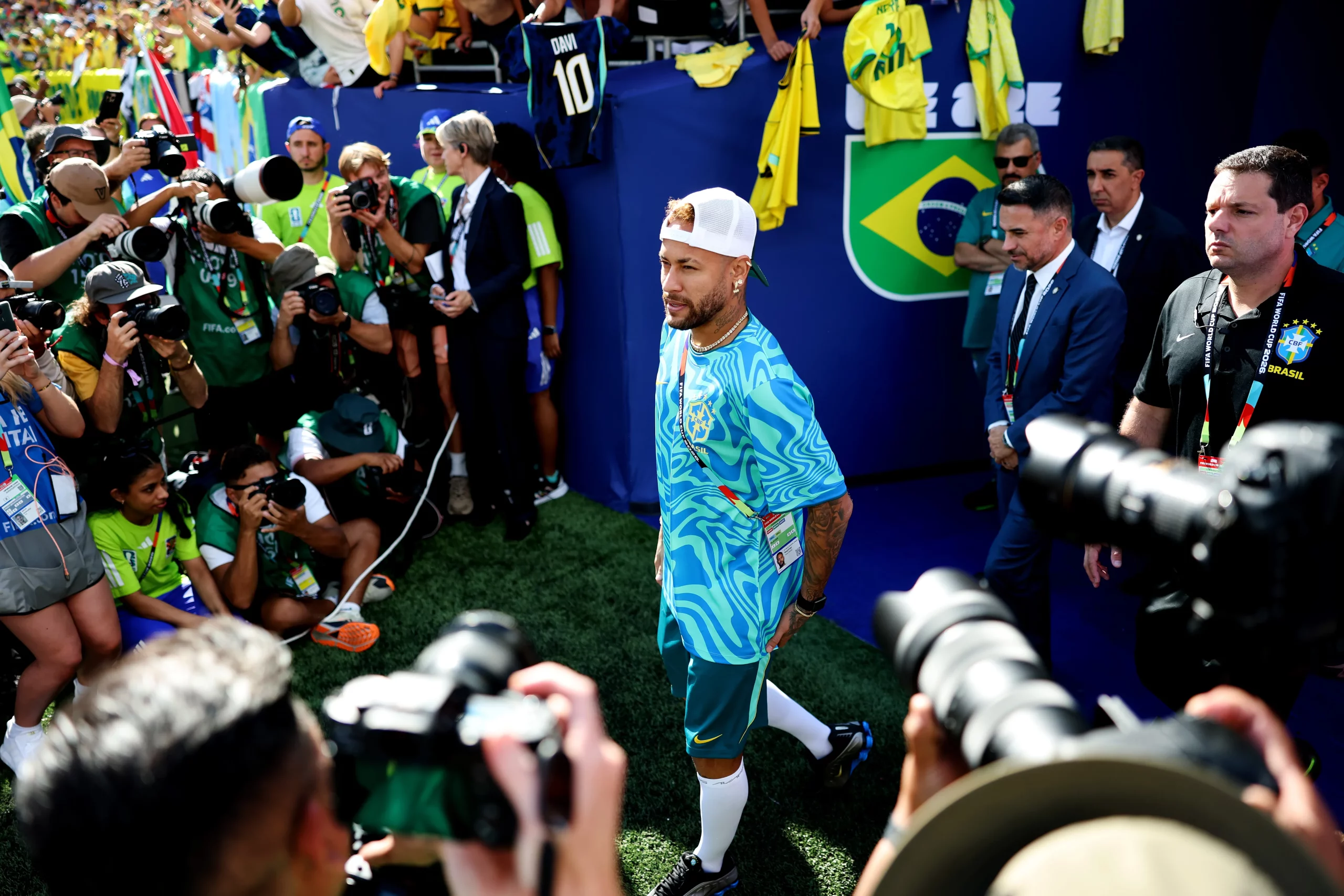 Neymar na estreia do Brasil na Copa. Photo by Dan Mullan/Getty Images
