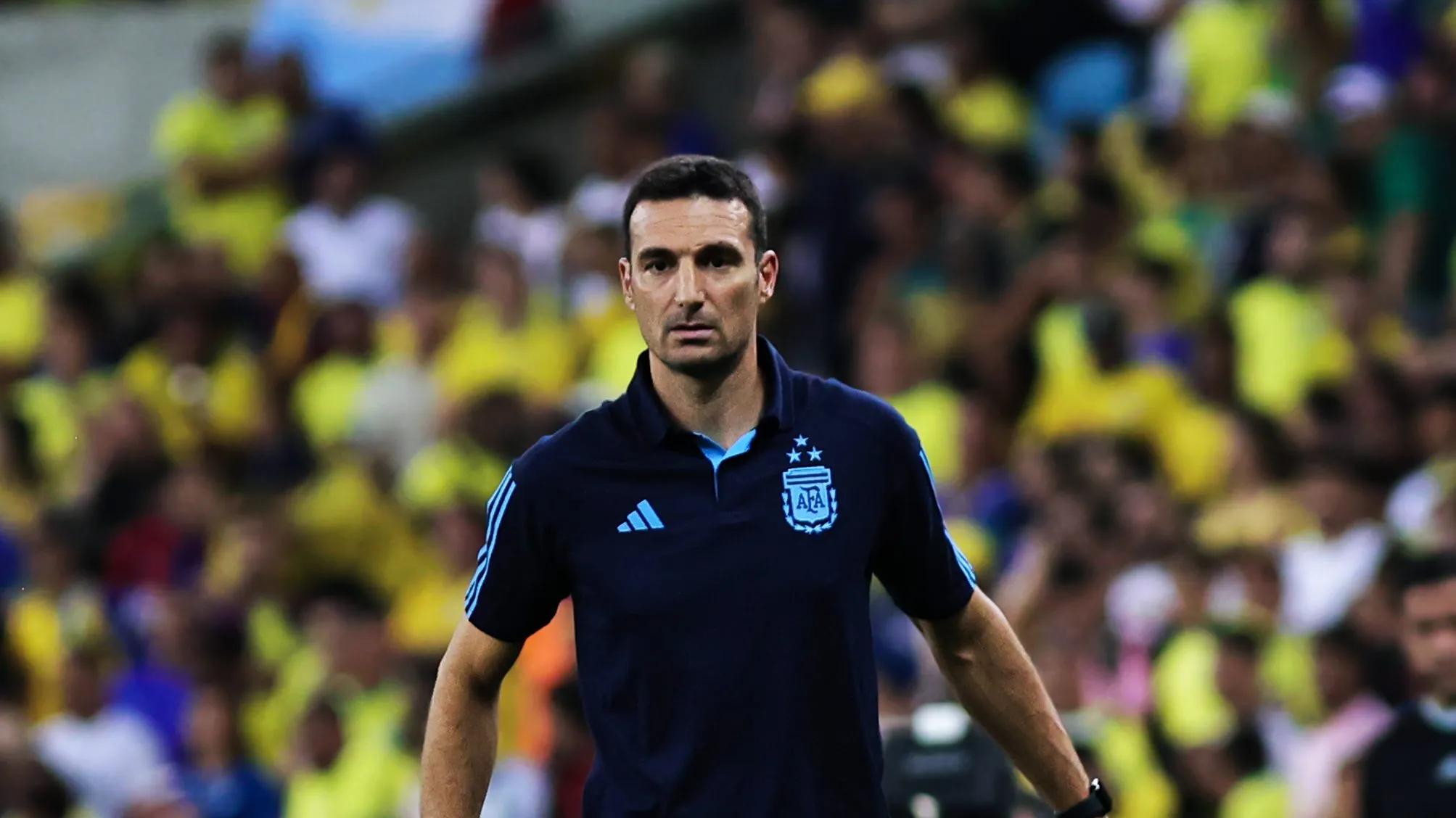 Lionel Scaloni tecnico do Argentina em foto de arquivo de 21 de Novembro de 2023  durante partida contra o Brasil – Foto: Fabio Giannelli/AGIF