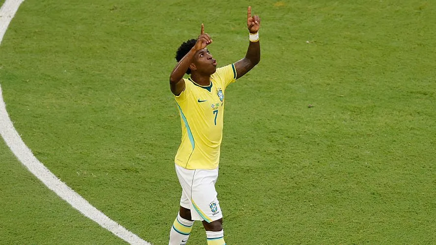 Vini pelo Brasil. Foto: Michael Reaves/Getty Images