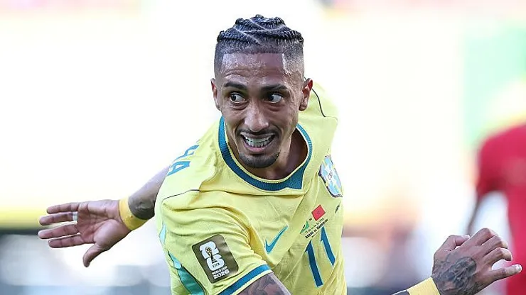 Raphinha na Seleção Brasileira. Foto: Kevin C. Cox/Getty Images