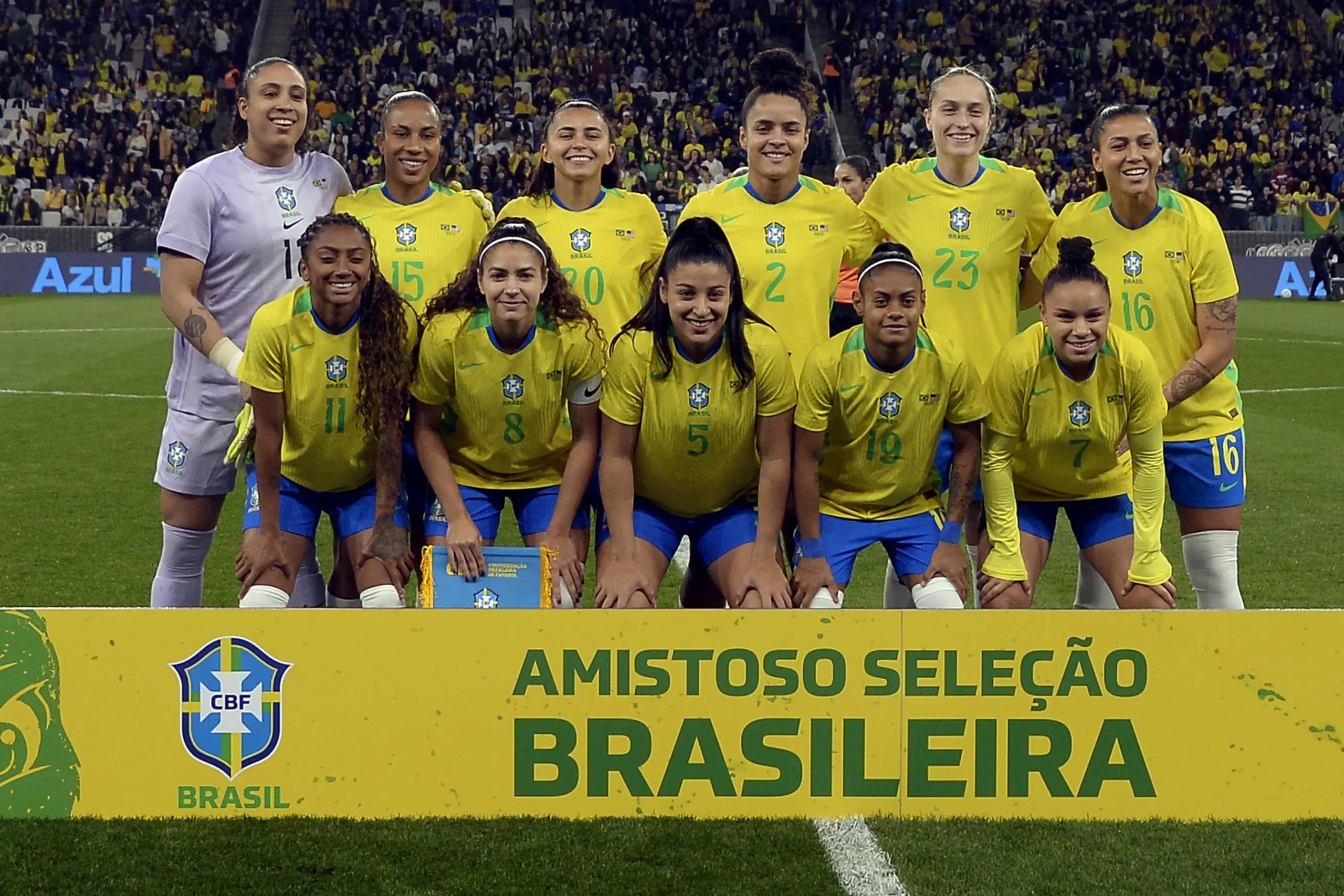 Seleção Brasileira antes de amistoso na Neo Química Arena. Foto: Alan Morici/AGIF