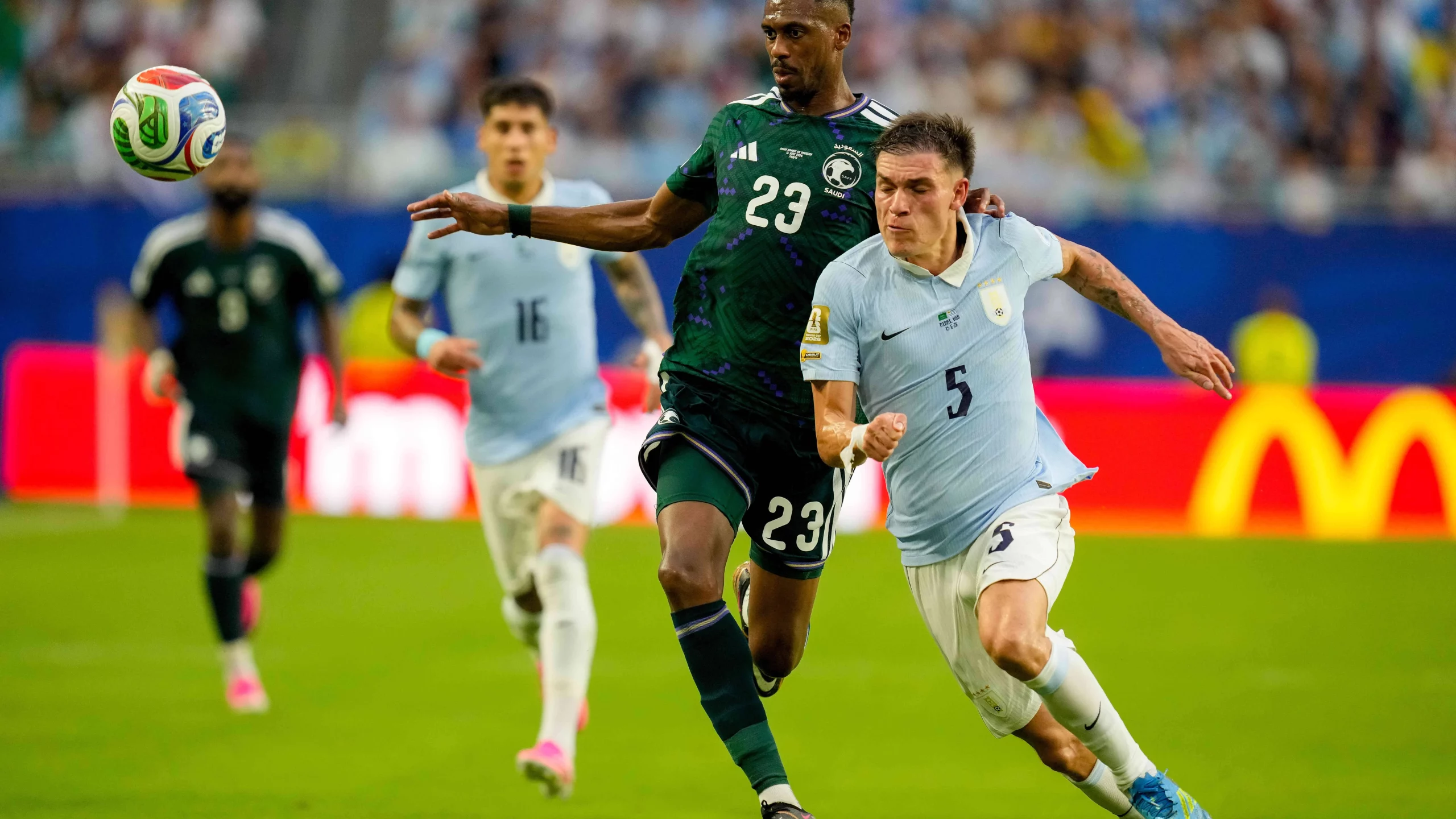 Uruguai X Arábia Saudita. Foto: Alex Gottschalk/IMAGO/DeFodi Images