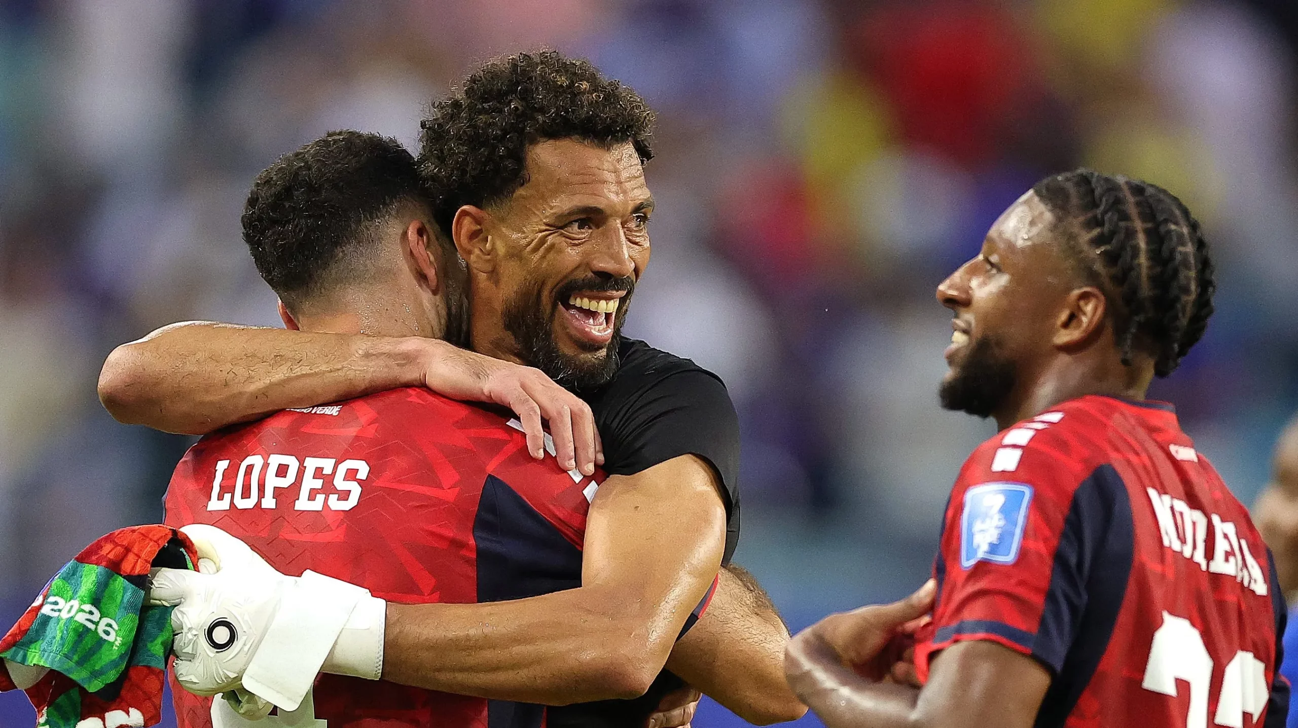 Vozinha comemorando diante do Uruguai. Foto: Alex Slitz/Getty Images