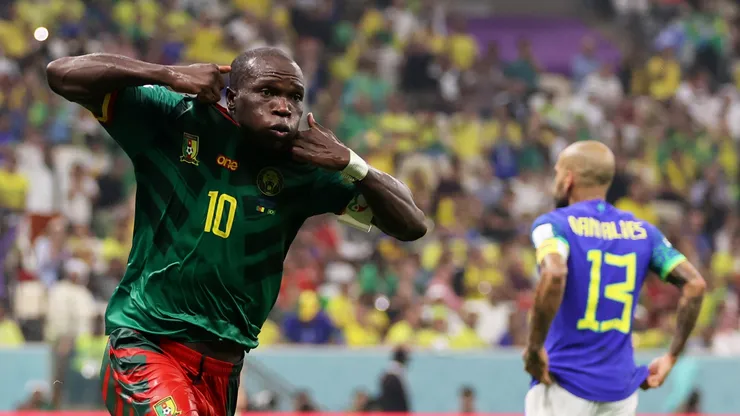 Aboubakar marcou o gol da vitória de Camarões sobre o Brasil em 2022