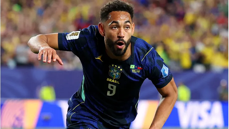 Matheus Cunha desencantou com dois gols contra o Haiti (Photo by Dan Mullan)