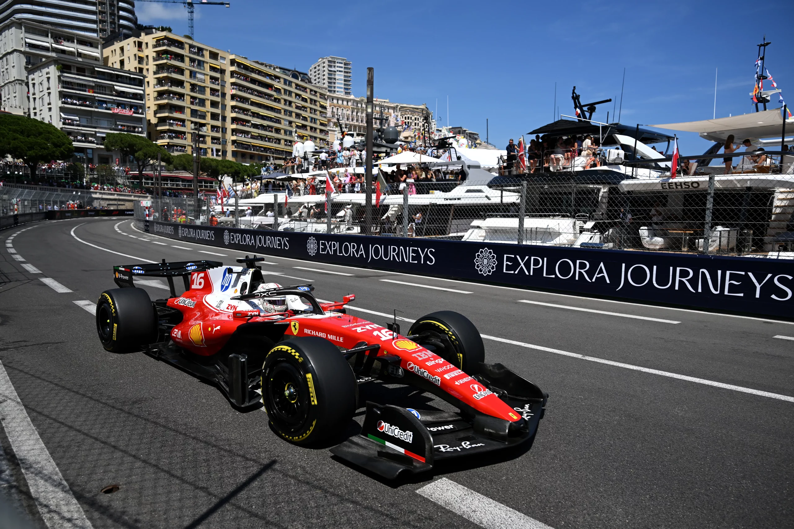 MONTE-CARLO, MONACO – JUNE 07: Charles Leclerc of Monaco driving the (16) Scuderia Ferrari SF-26 on track during the F1 Grand Prix of Monaco at Circuit de Monaco on June 07, 2026 in Monte-Carlo, Monaco. (Photo by Manuel Eletto/Getty Images)