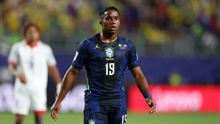 Endrick marcou contra o Haiti, mas arbitragem anulou o lance por impedimento. Foto: Dan Mullan/Getty Images