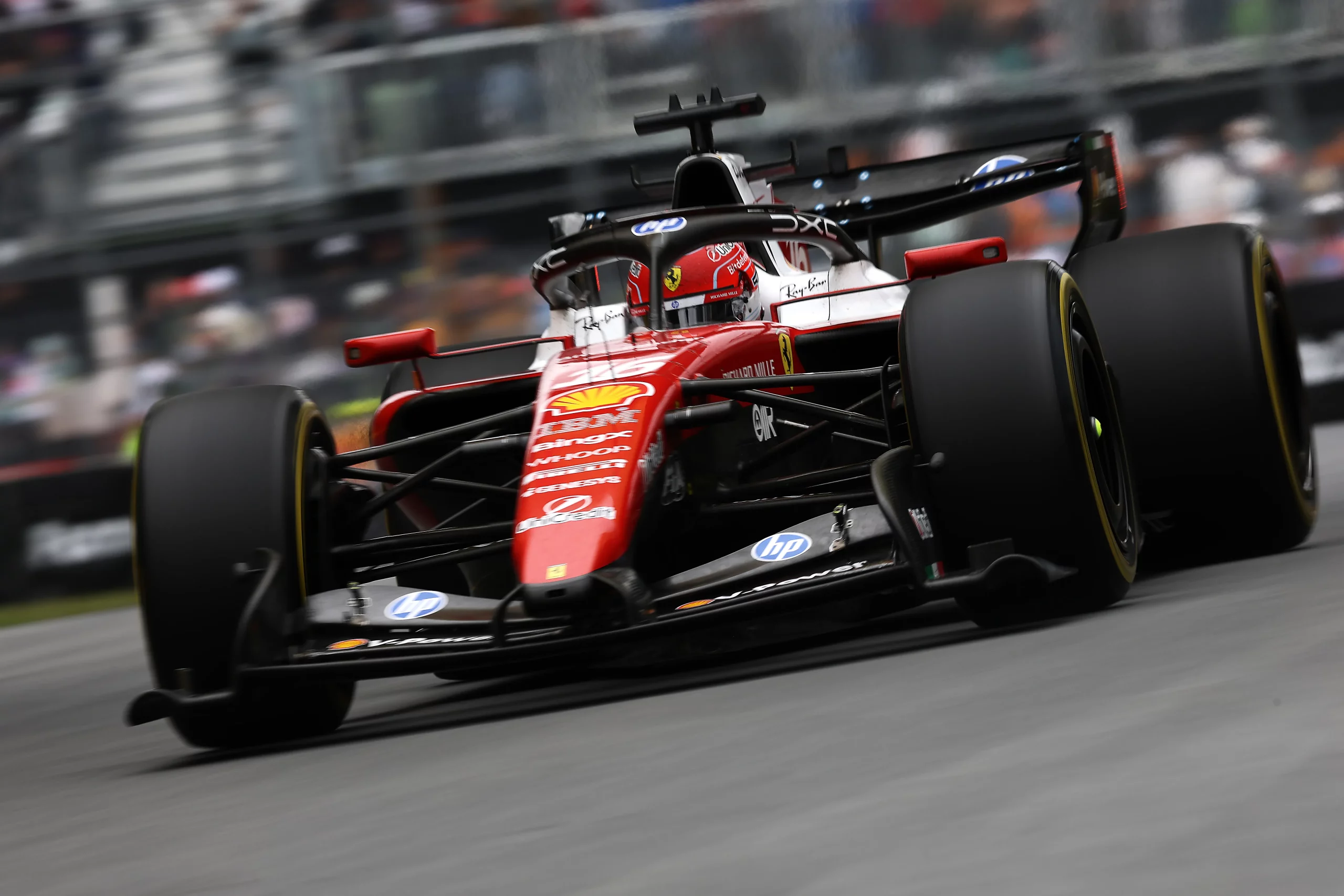 MONTREAL, QUEBEC – MAY 24: Charles Leclerc of Monaco driving the (16) Scuderia Ferrari SF-26 on track during the F1 Grand Prix of Canada at Circuit Gilles-Villeneuve on May 24, 2026 in Montreal, Quebec. (Photo by Mark Thompson/Getty Images)