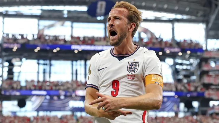 Kane marcou dois gols contra a Croácia. (Photo by Richard Pelham/Getty Images)