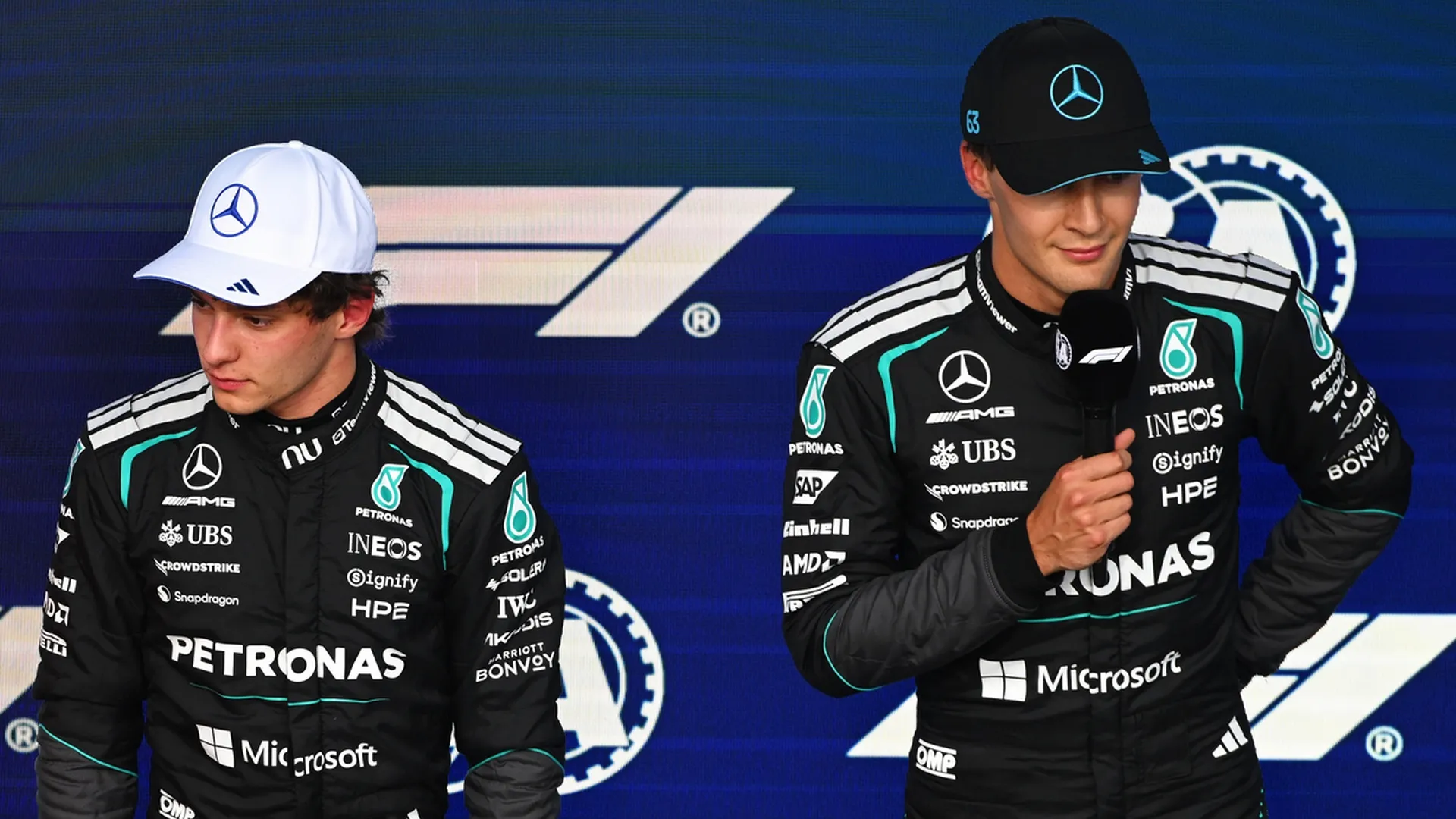 Kimi Antonelli e George Russell – Foto: Rudy Carezzevoli/Getty Images