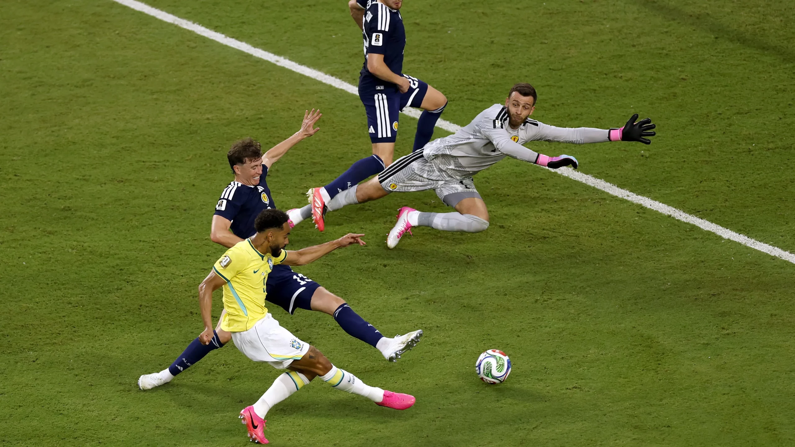 Matheus Cunha marcou contra a Escócia. (Photo by Michael Reaves/Getty Images)
