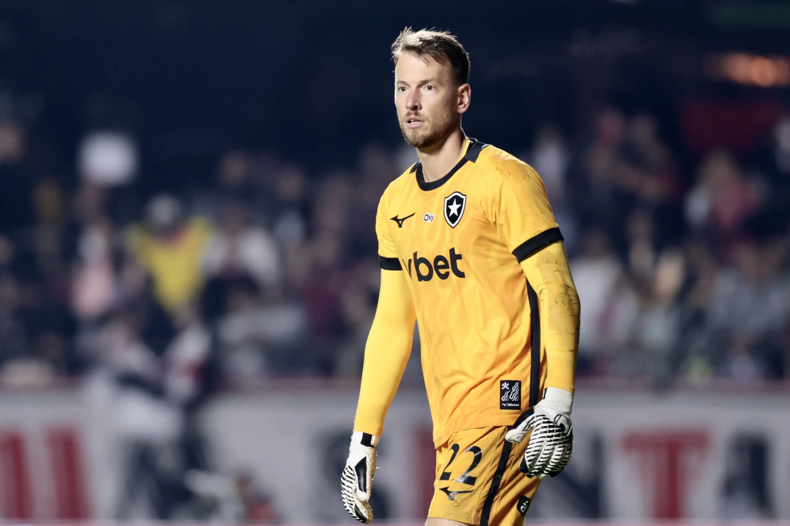 Neto goleiro do Botafogo durante partida contra o Sao Paulo no estadio Morumbi pelo campeonato Brasileiro A 2026. Foto: Marcello Zambrana/AGIF