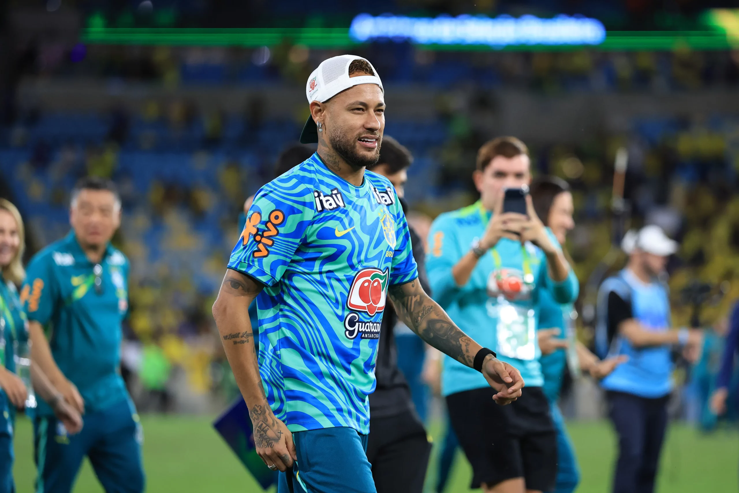 RIO DE JANEIRO, BRAZIL – MAY 31: Neymar Jr. reacts after the international friendly match between Brazil and Panama at Maracana Stadium on May 31, 2026 in Rio de Janeiro, Brazil. (Photo by Buda Mendes/Getty Images)