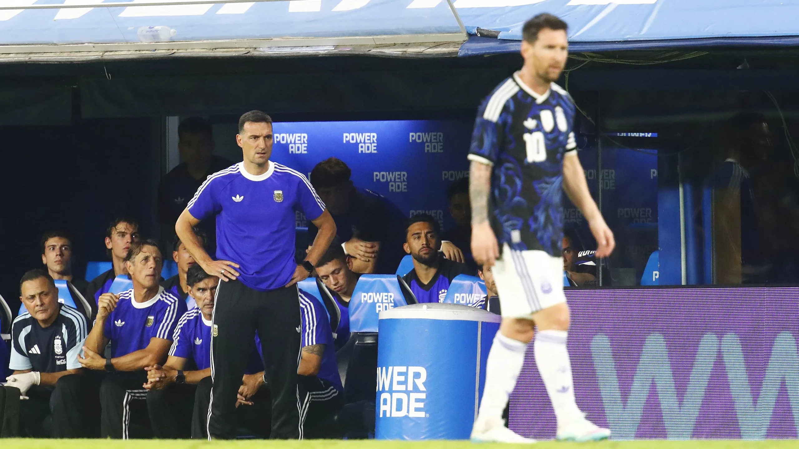 Scaloni pela Argentina.  (Photo by Marcos Brindicci/Getty Images)
