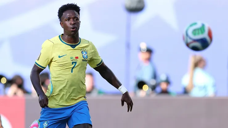 Vinícius Jr marcou gol em sua segunda Copa. Foto: Kevin C. Cox/Getty Images
