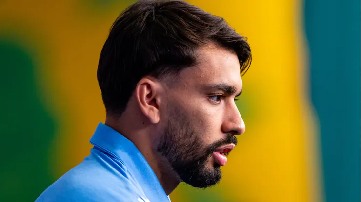 ESTADOS UNIDOS - NOVA JERSEY - 21/06/2026 - SELECAO BRASILEIRA, COLETIVA - Lucas Paqueta jogador da selecao brasileira durante em coletiva de imprensa realizada no Hotel The Ridge. Foto: Rodolfo Buhrer/AGIF