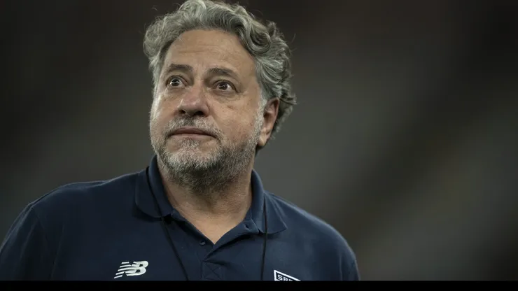 Julio Casares presidente do Sao Paulo antes da partida contra o Flamengo no estadio Maracana pelo campeonato Brasileiro A 2024