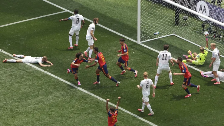 Gol anulado em Espanha x Áustria - Foto: Charlotte Wilson/Getty Images