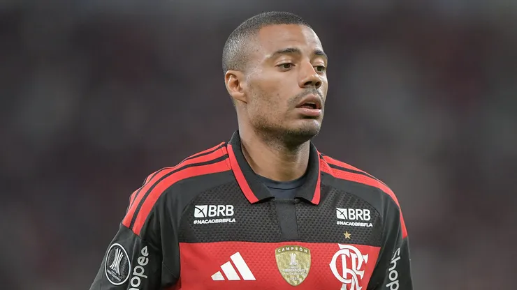 De La Cruz jogador do Flamengo durante partida contra o [EQUIPE 2] no estadio Maracana pelo campeonato Copa Libertadores 2026