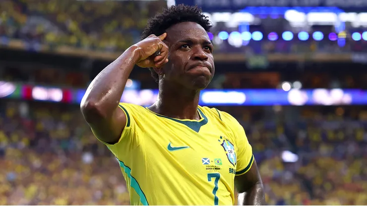 Vini Jr pela Seleção Brasileira. (Photo by Megan Briggs/Getty Images)