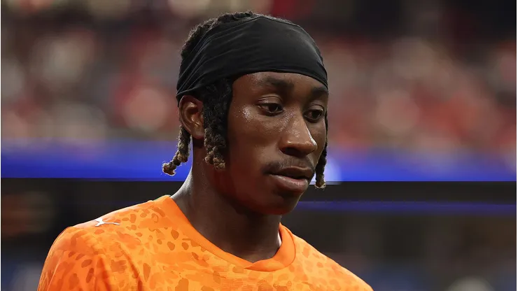 ARLINGTON, TEXAS - JUNE 30: Yan Diomande #11 reacts during the FIFA World Cup 2026 Round Of 32 match between Cote D'Ivoire and Norway at Dallas Stadium on June 30, 2026 in Arlington, Texas. (Photo by Stacy Revere/Getty Images)
