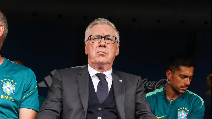 Carlo Ancelotti técnico da Seleção Brasileira durante partida da Copa do Mundo 2026