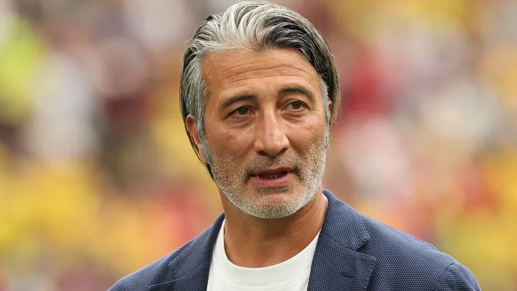 VANCOUVER, CANADA - JULY 07: Murat Yakin, Head Coach of Switzerland, reacts after penalty shootout victory during the FIFA World Cup 2026 Round of 16 match between Switzerland and Colombia at BC Place Vancouver on July 07, 2026 in Vancouver, British Columbia, Canada. (Photo by Alex Grimm/Getty Images)