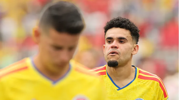 VANCOUVER, CANADA - JULY 07: Luis Diaz #7 of Colombia shows dejection after the team's defeat through the penalty shoot after the FIFA World Cup 2026 Round of 16 match between Switzerland and Colombia at BC Place Vancouver on July 07, 2026 in Vancouver, British Columbia, Canada. (Photo by Alex Grimm/Getty Images)